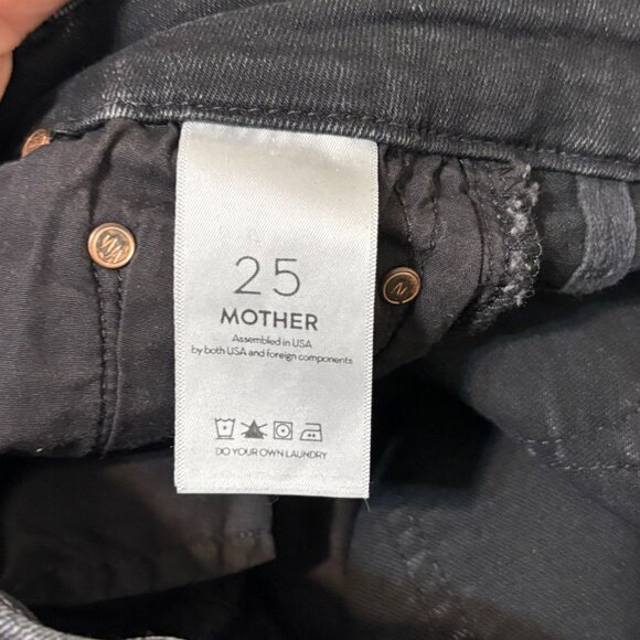 Mother Looker Night Hawk Black High Waist Jean 25 Denim Skinny Classic - Picture 6 of 8